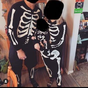 Family Glow-In-The-Dark Skeleton Halloween Costumes (3 pc)